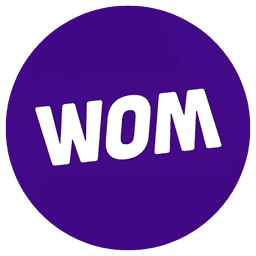 Badge flotante WOM Telecomunicaciones